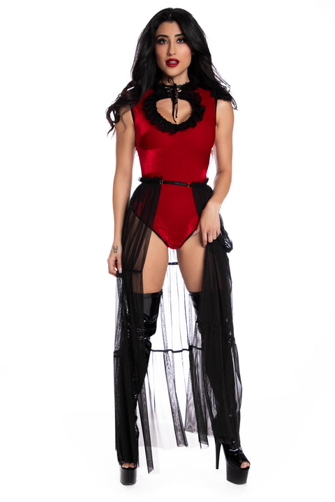Velvet Vixen Costume, Sexy Vampire Costume, Sexy Red Vampire Costume