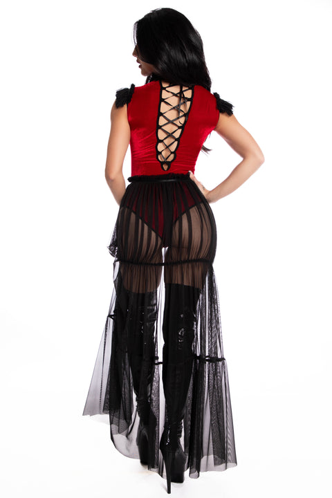 Velvet Vixen Costume, Sexy Vampire Costume, Sexy Red Vampire Costume