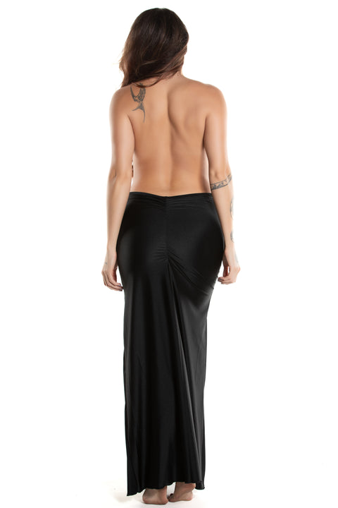 7001-01 Lycra Long Scrunch Skirt