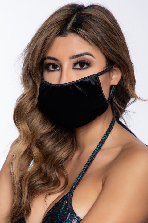 Fashion face mask, Velvet dance mask, Dancer face mask