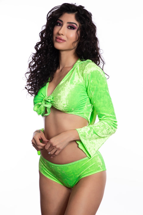 1095 Lime Velvet Set