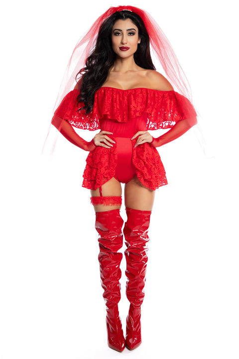 Strange and Unusual Costume, Sexy Lydia Deetz Costume, Sexy Beetlejuice Bride Costume