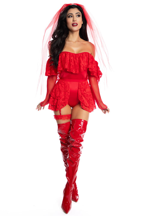 Strange and Unusual Costume, Sexy Lydia Deetz Costume, Sexy Beetlejuice Bride Costume