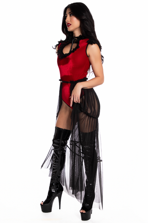 Velvet Vixen Costume, Sexy Vampire Costume, Sexy Red Vampire Costume