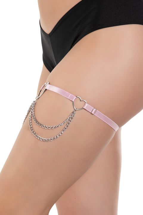TNS3-12-030-3 Pink Lover Leg Garter